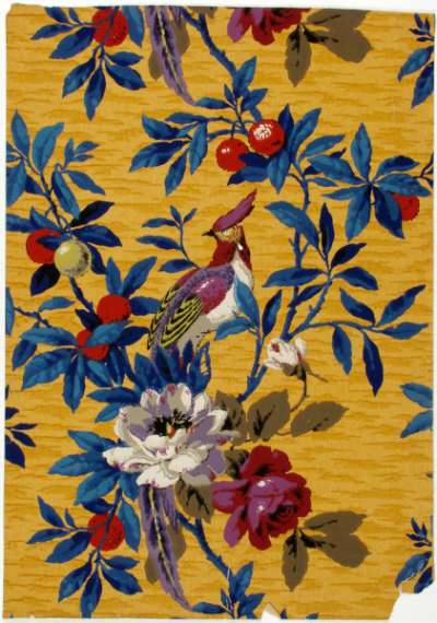 Chinoiserie tropical birds and foliage
