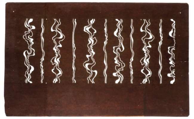 Sitatarumizu (dribbling water) pattern stencil