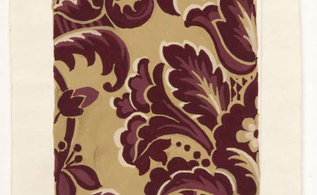 Design for a moquette inspired by Venetian damask