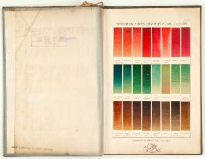 Specimen tints of Winsor & Newton’s artists’ oil and water colours
