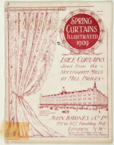Spring curtains illustrated 1909: Lace curtains direct from the Nottingham Mills at Mill prices