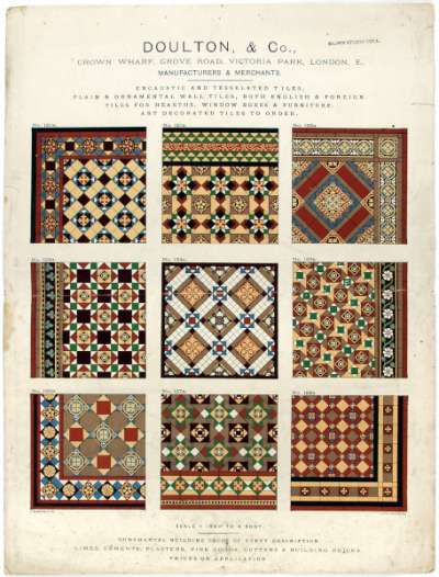 Encaustic and tesselated tiles, plain and ornamental wall tiles … art decorated tiles to order|||Catalogue of floor tiles