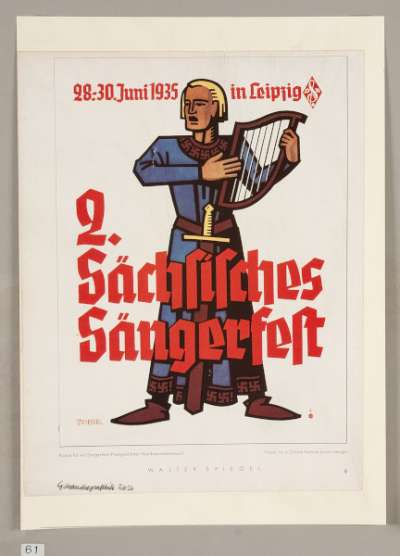 Poster for Choir Festival in Leipzig 1935