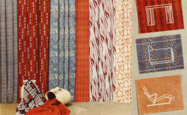 Exhibition Breton Pacific Antelope: Autumn show of new furnishing fabrics in three colour groups by Edinburgh weavers at 40 Wigmore Street, W1 and Broadway, Worcs …