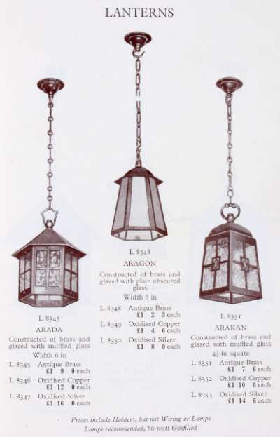 Electric light fittings catalogue