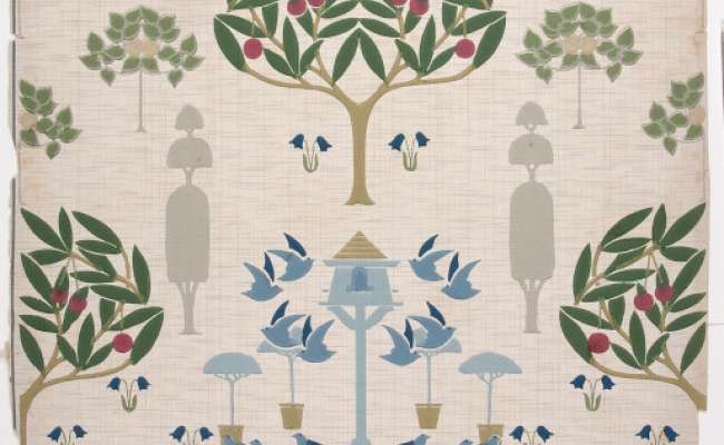 Wallpaper derived from Voysey’s The Squire’s Garden