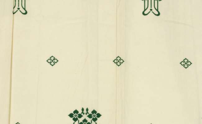 Textile with Art Nouveau flower motif