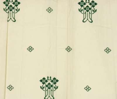 Textile with Art Nouveau flower motif