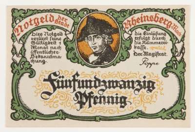 25 Pfennig Rheinsberg notgeld