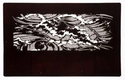 ‘Oho Nami’ (Great Wave) katagami stencil
