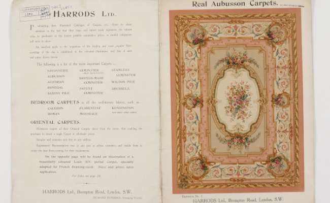 Designs of British and Oriental carpets at Harrods Ltd
