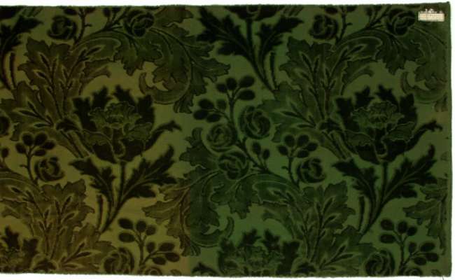 Art nouveau velvet fabric sample