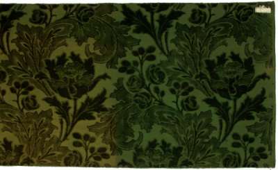 Art nouveau velvet fabric sample
