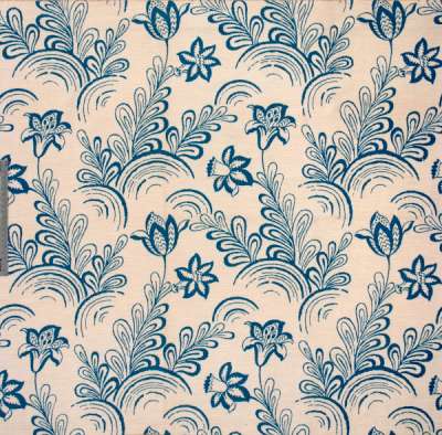 Textile with blue daffodils