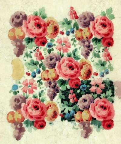 Watercolour floral chintz