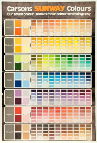 Carsons Sunway Colours: the complete colour card … hundreds of beautiful colours and a unique guide to perfect painting.