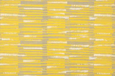 ‘Impasto’ wallpaper in grey and white on yellow colourway