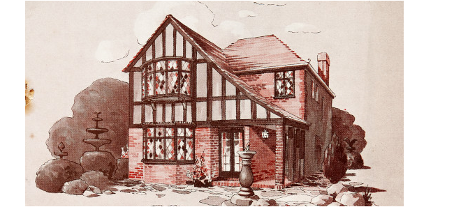 illustration of Tudorbethan brides home built by morell builders
