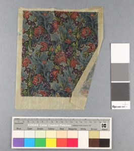 floral sketch design on transparent paper before conservation